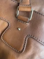 Torebka Celine Orlov leather skórzana Camel