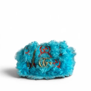 Torebka Gucci GG Marmont Fur Orange Blue