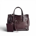 Torebka Balenciaga Paper A6 Mini crossbody Burgundy