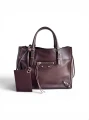 Torebka Balenciaga Paper A6 Mini crossbody Burgundy