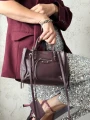 Torebka Balenciaga Paper A6 Mini crossbody Burgundy