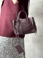 Torebka Balenciaga Paper A6 Mini crossbody Burgundy