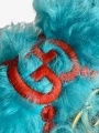Torebka Gucci GG Marmont Fur Orange Blue