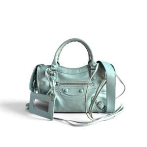 Torebka Balenciaga Mini City Blue Tiffany crossbody 